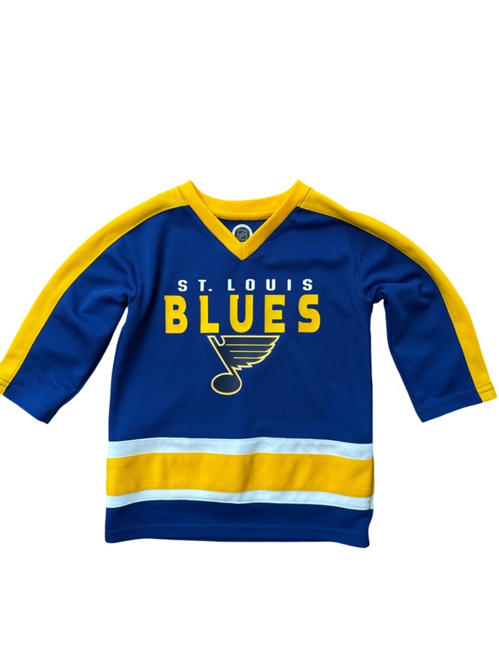 St Louis Blues Kids Unisex Hockey Jersey NHL Size 2T-2 Blue & Yellow